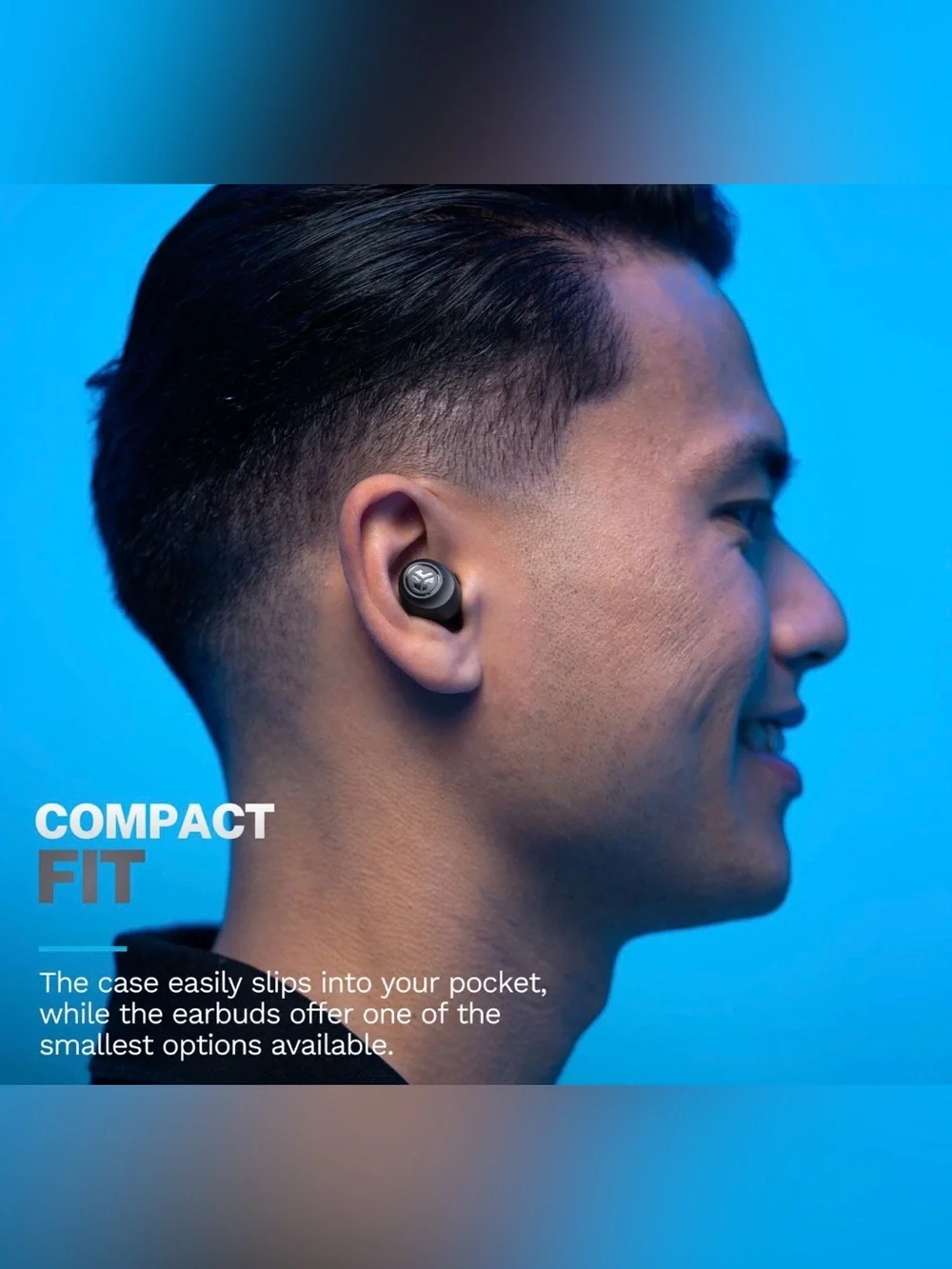 JLAB GO POP+ True Wireless EARBUDS~35+Hours Play~CUSTOM SOUND+BASS BOOST *BLACK
